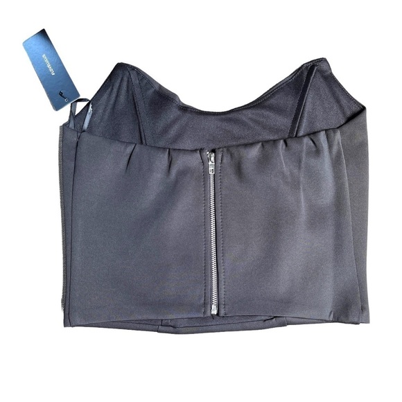 Lulus Medium Milou Black Strapless Crop Top NWT MSRP $45 - Picture 6 of 8